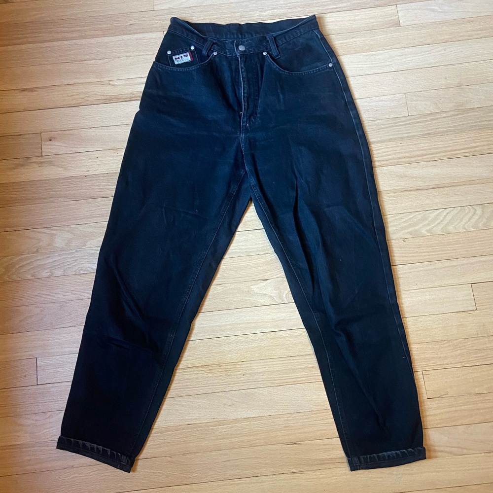 Vintage black denim jeans